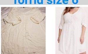 Embroidered gauze shirt dress Torrid